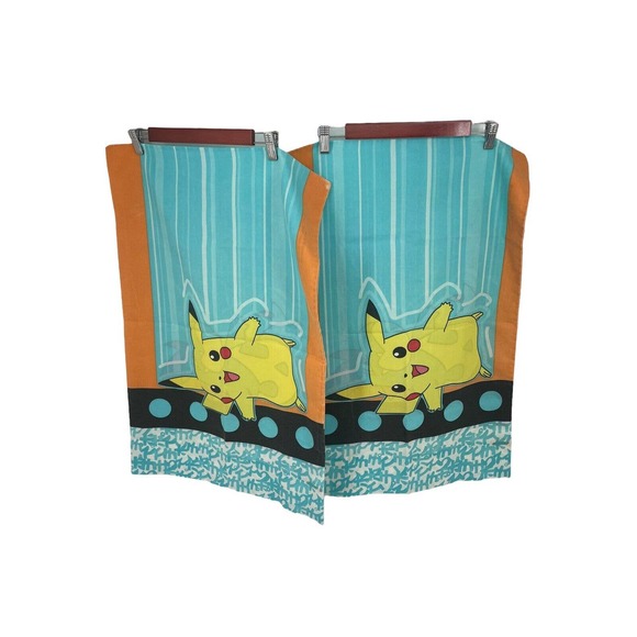 Nintendo Other - Nintendo Pokemon Blue Brown Standard Regular Pillow Case Pikachu Vintage